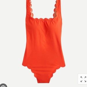 J. Crew Orange One Piece Swimsuit